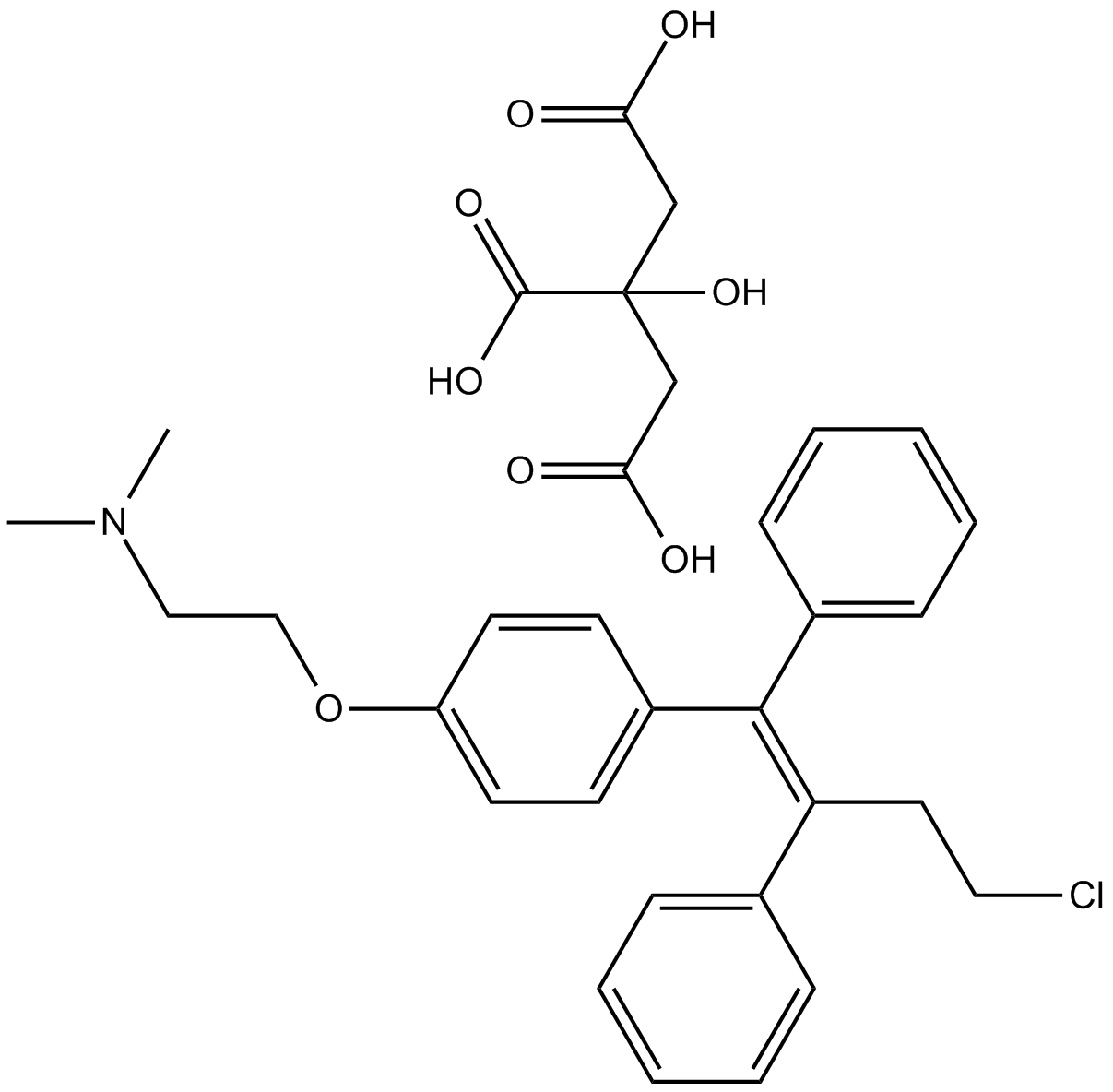 Toremifene Citrate 化学構造