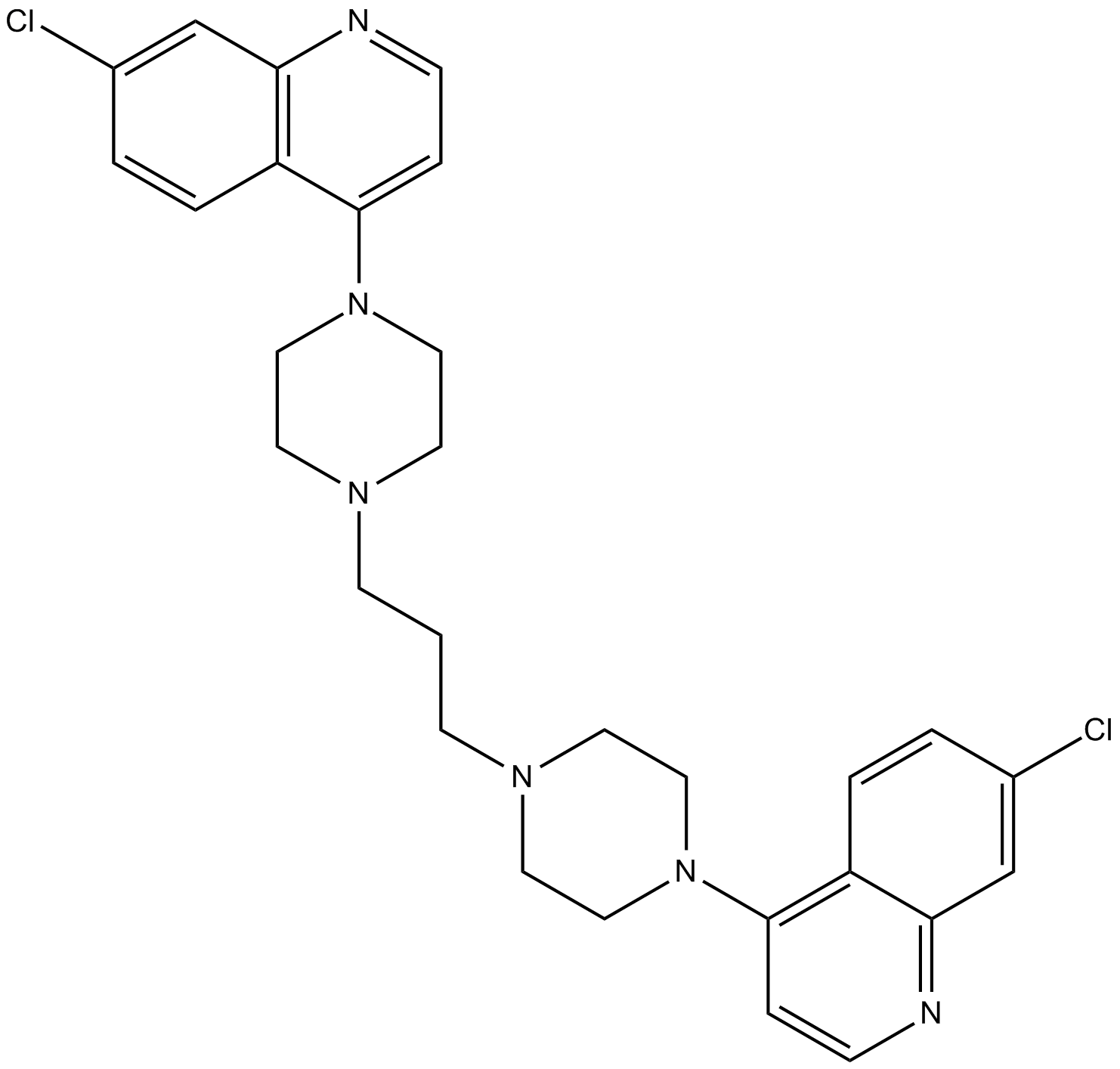 Piperaquine  Chemical Structure