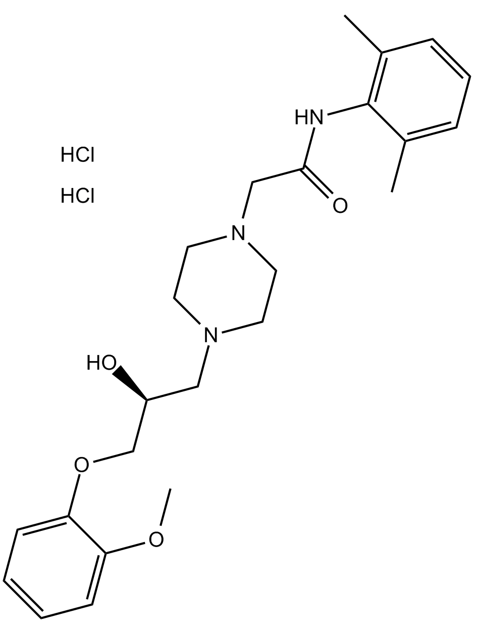 Ranolazine 2HCl  Chemical Structure