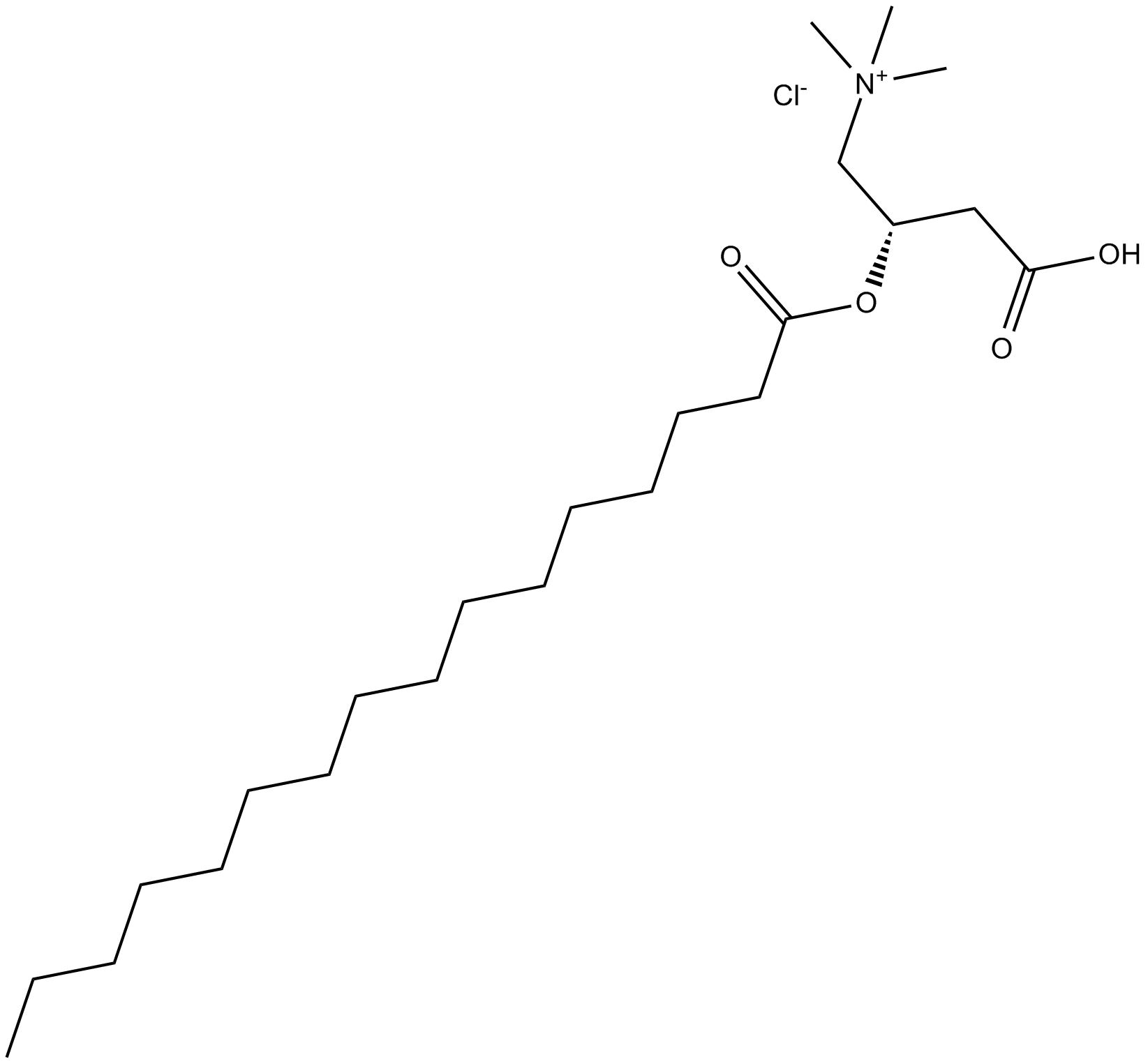 (±)-Palmitoylcarnitine chloride  Chemical Structure