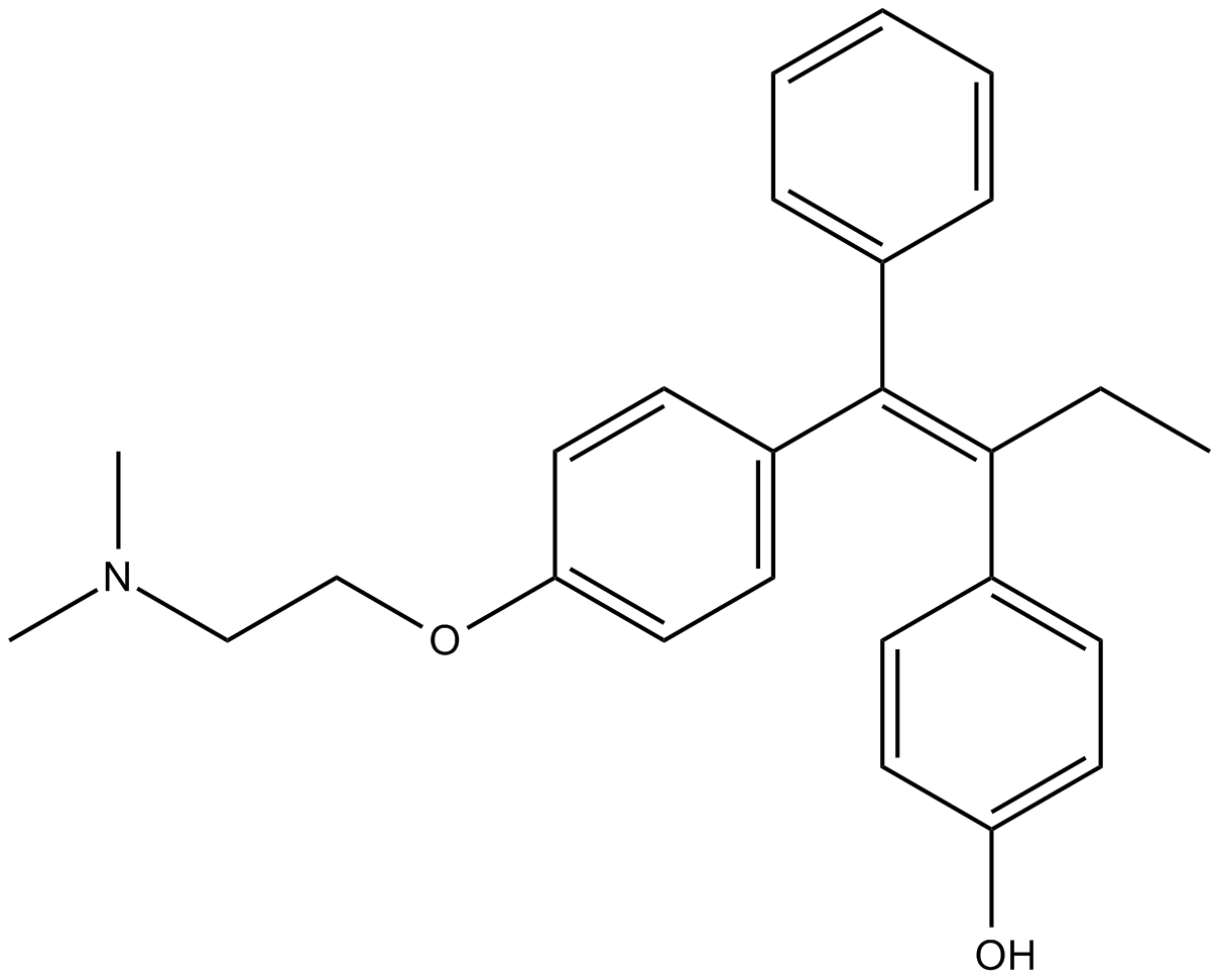 4’-hydroxy Tamoxifen  Chemical Structure