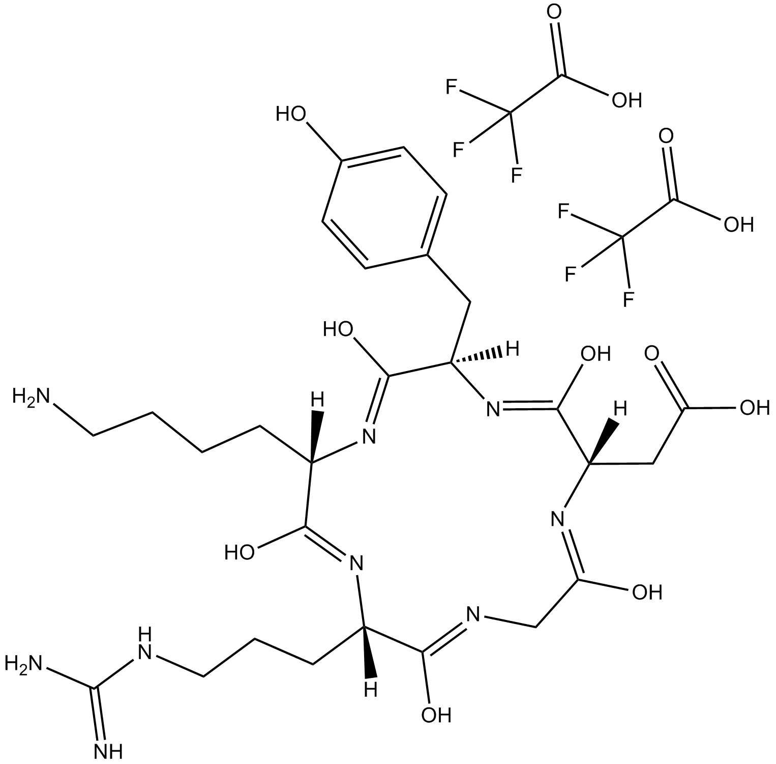 Cyclo(RGDyK)  Chemical Structure