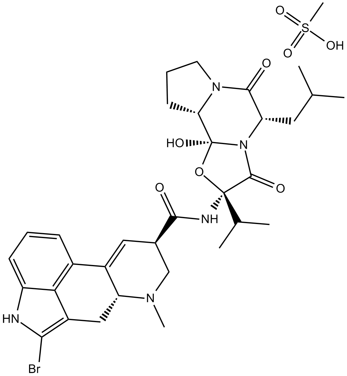 Bromocriptine mesylate  Chemical Structure