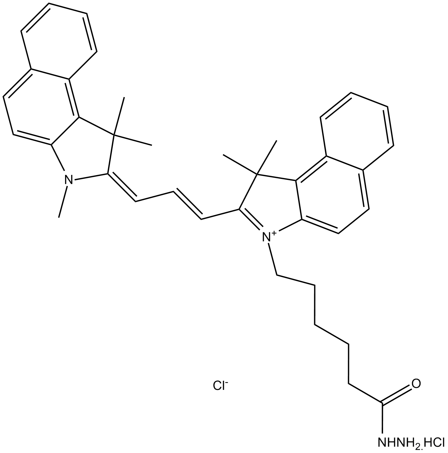 Cy3.5 hydrazide (non-sulfonated) Chemical Structure