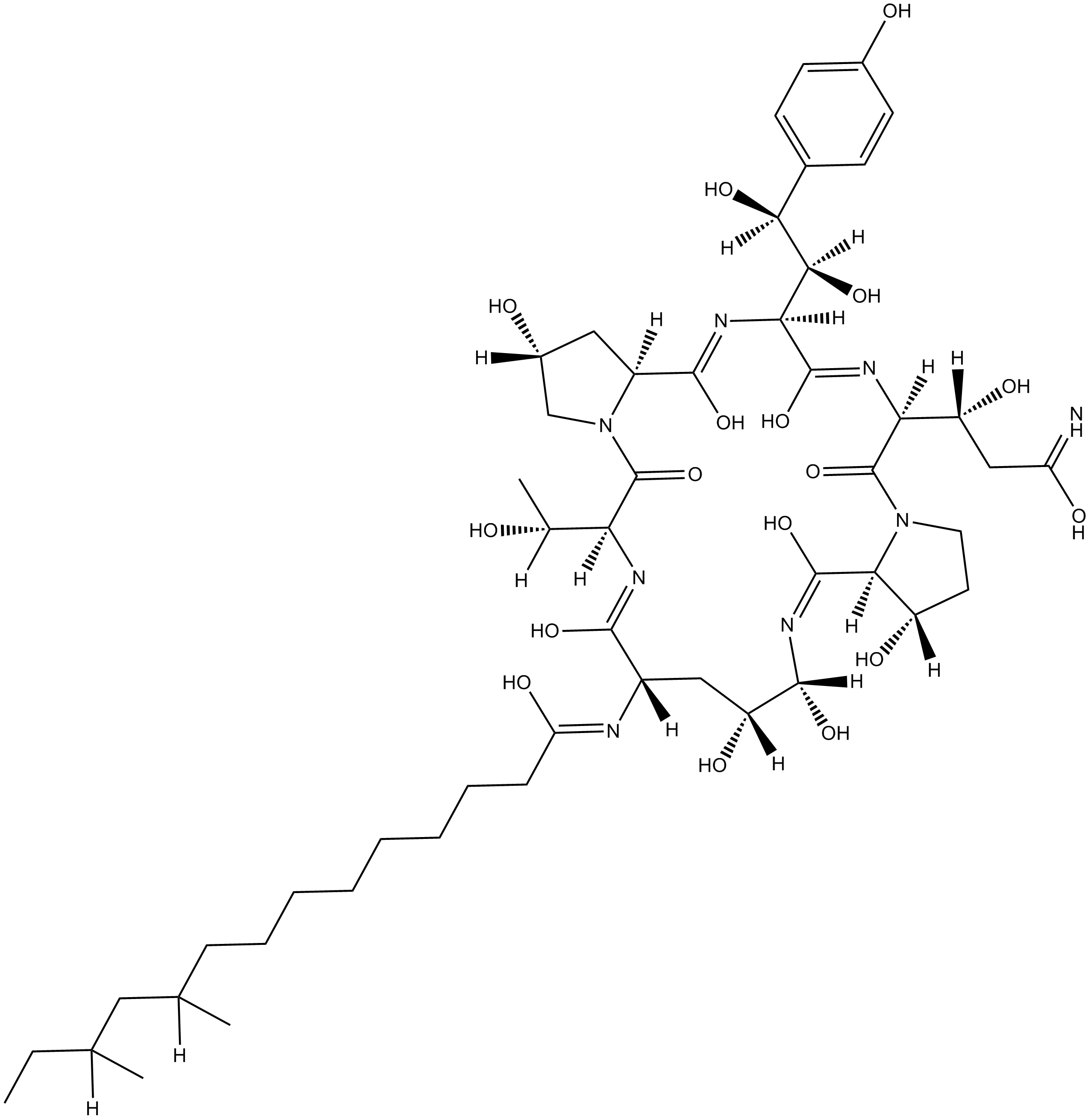 Pneumocandin B0 التركيب الكيميائي