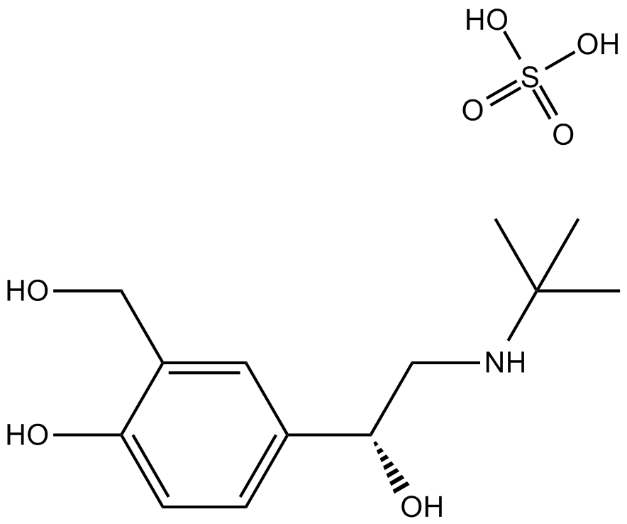 Salbutamol Sulfate 化学構造