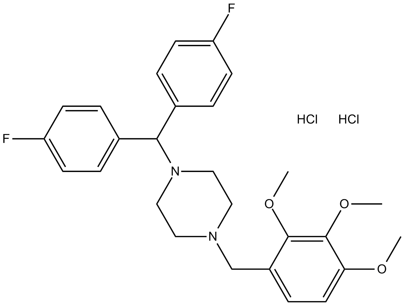 Lomerizine HCl Chemische Struktur