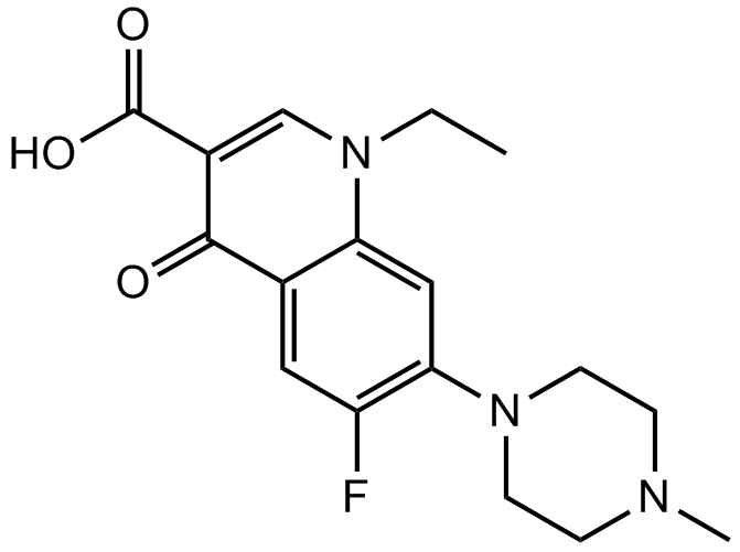 Pefloxacin 化学構造