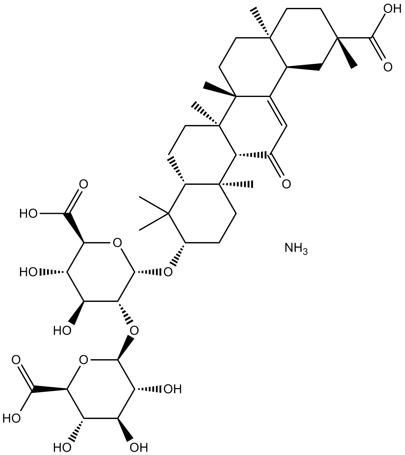 Ammonium Glycyrrhizinate 化学構造