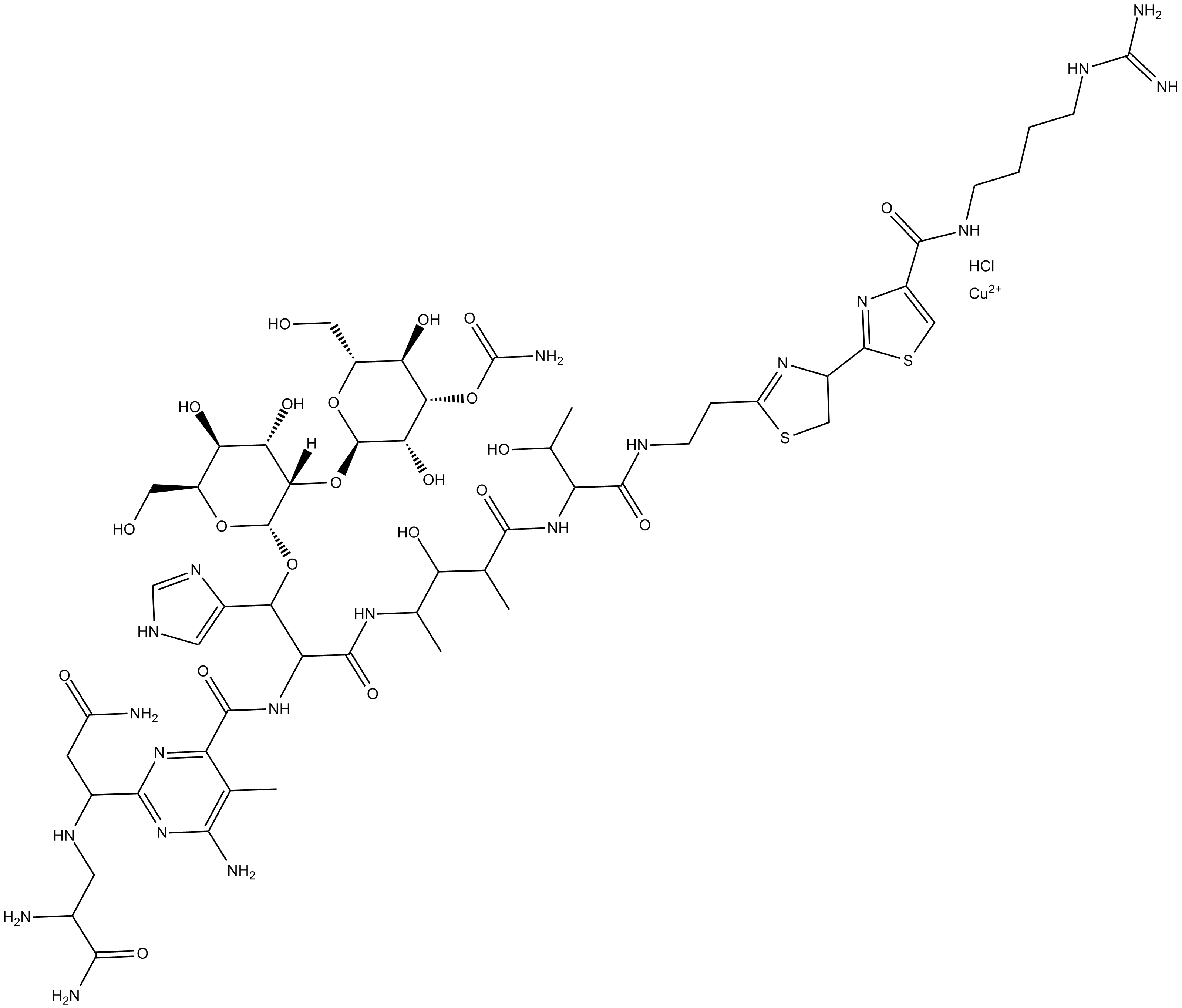 Phleomycin التركيب الكيميائي