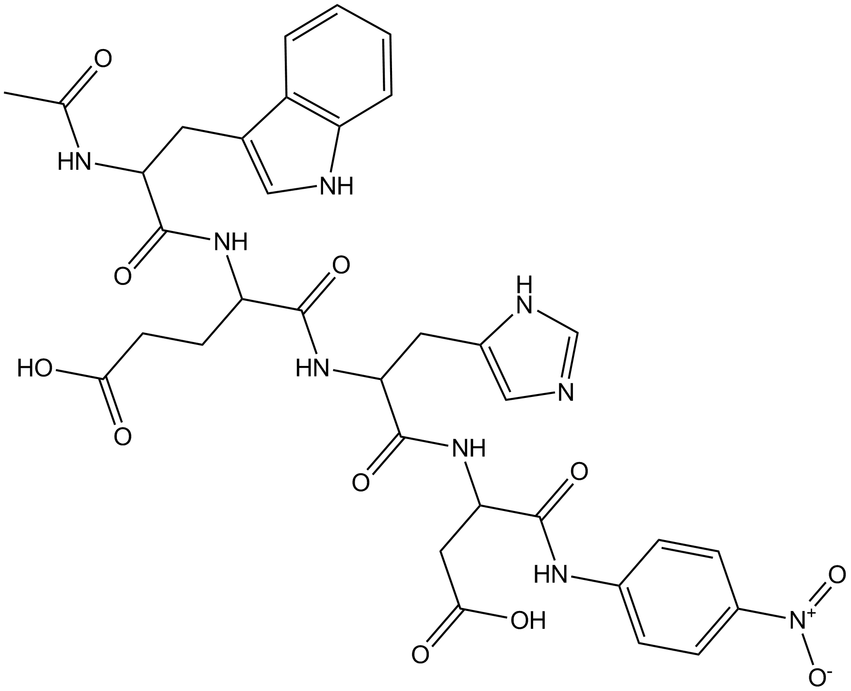 Ac-WEHD-pNA 化学構造