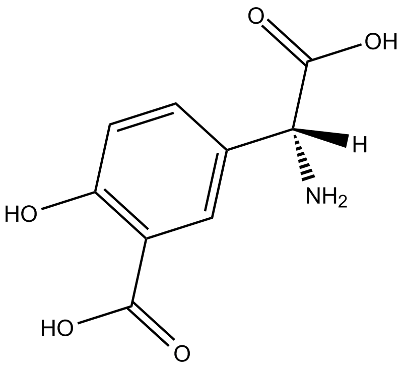 (R)-3-Carboxy-4-hydroxyphenylglycine التركيب الكيميائي