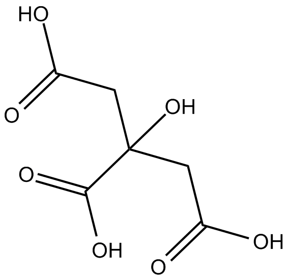 Citric acid التركيب الكيميائي