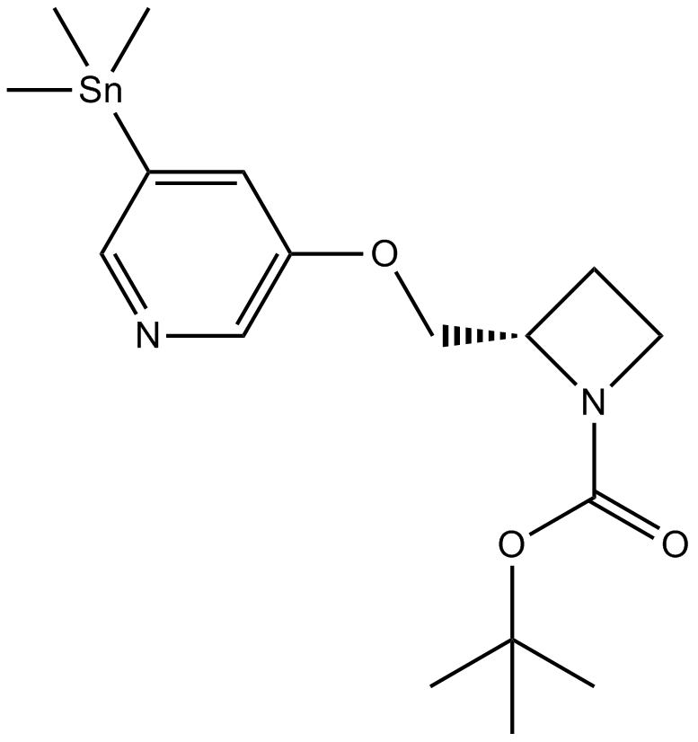 5-Iodo-A-85380, 5-trimethylstannyl N-BOC derivative Chemische Struktur
