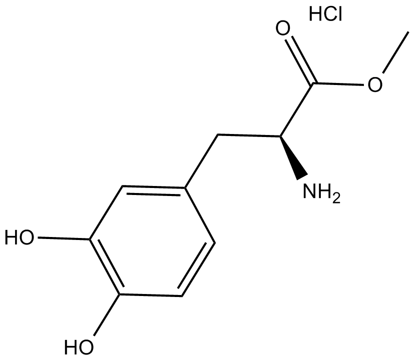 L-DOPA methyl ester (hydrochloride) 化学構造