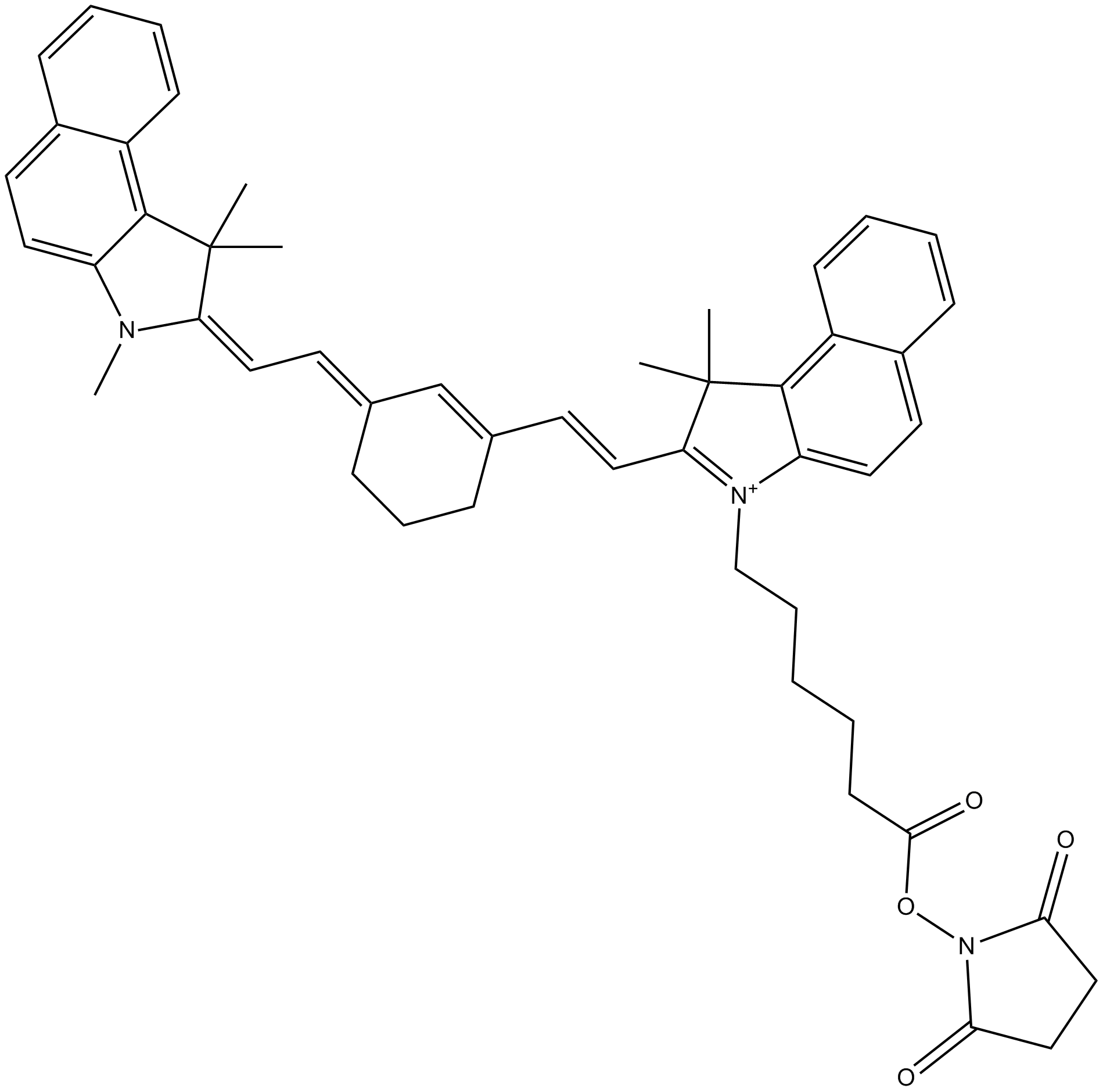 Cy7.5 NHS ester (non-sulfonated) Chemische Struktur