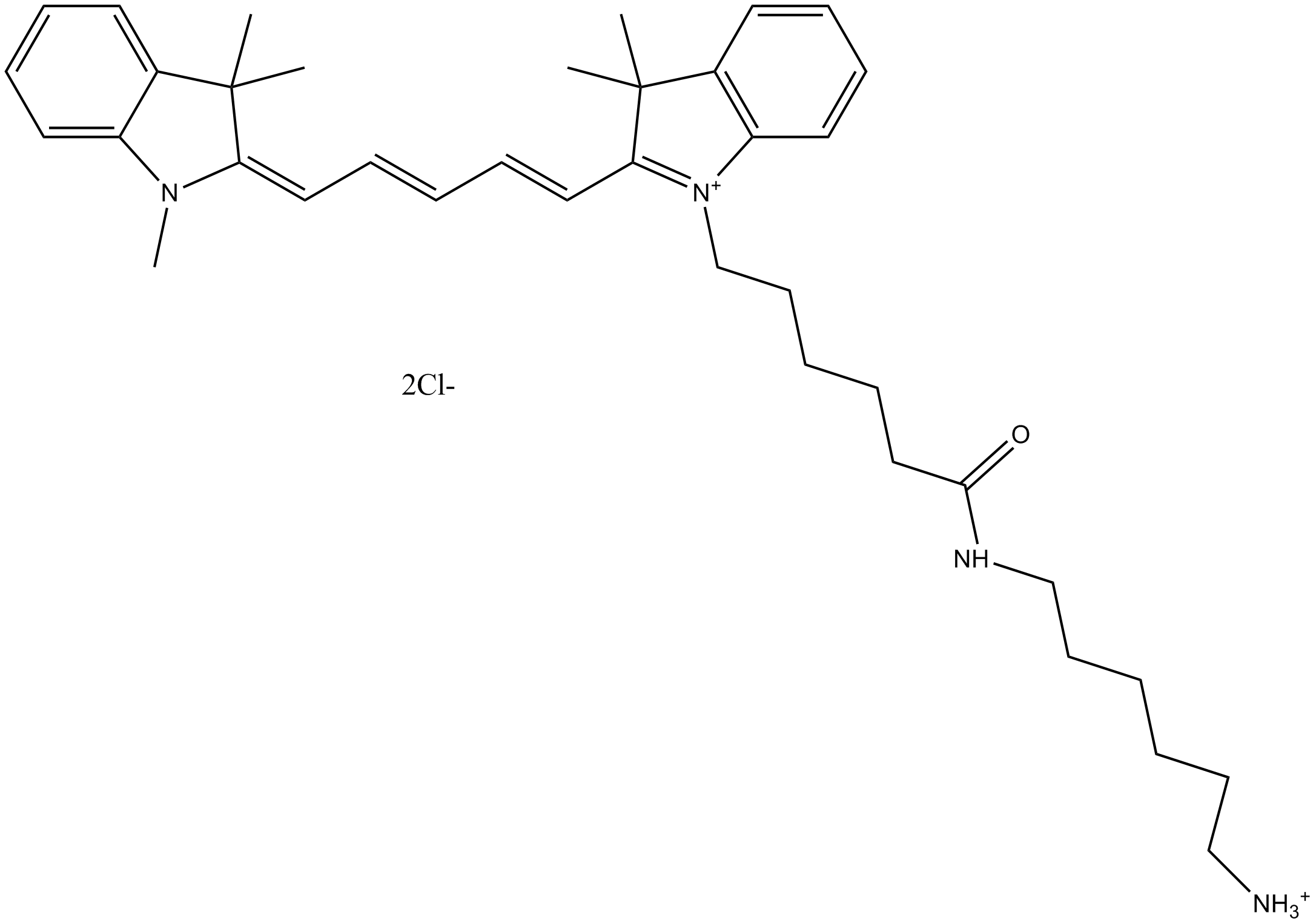 Cy5 amine (non-sulfonated) التركيب الكيميائي