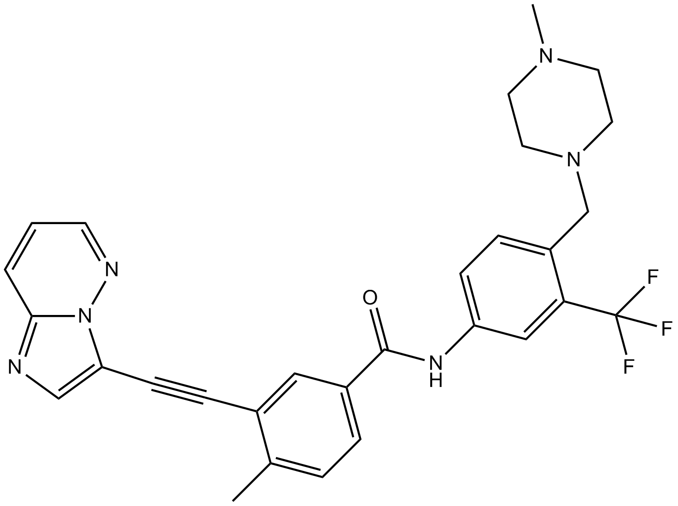 Ponatinib (AP24534)  Chemical Structure