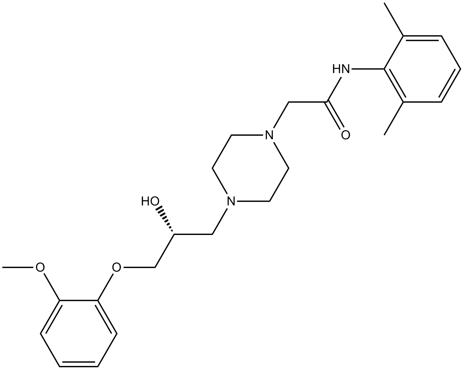Ranolazine 化学構造