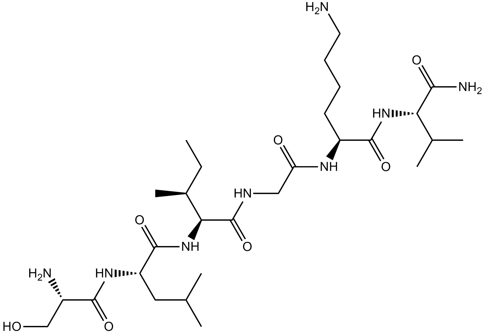 SLIGKV-NH2  Chemical Structure