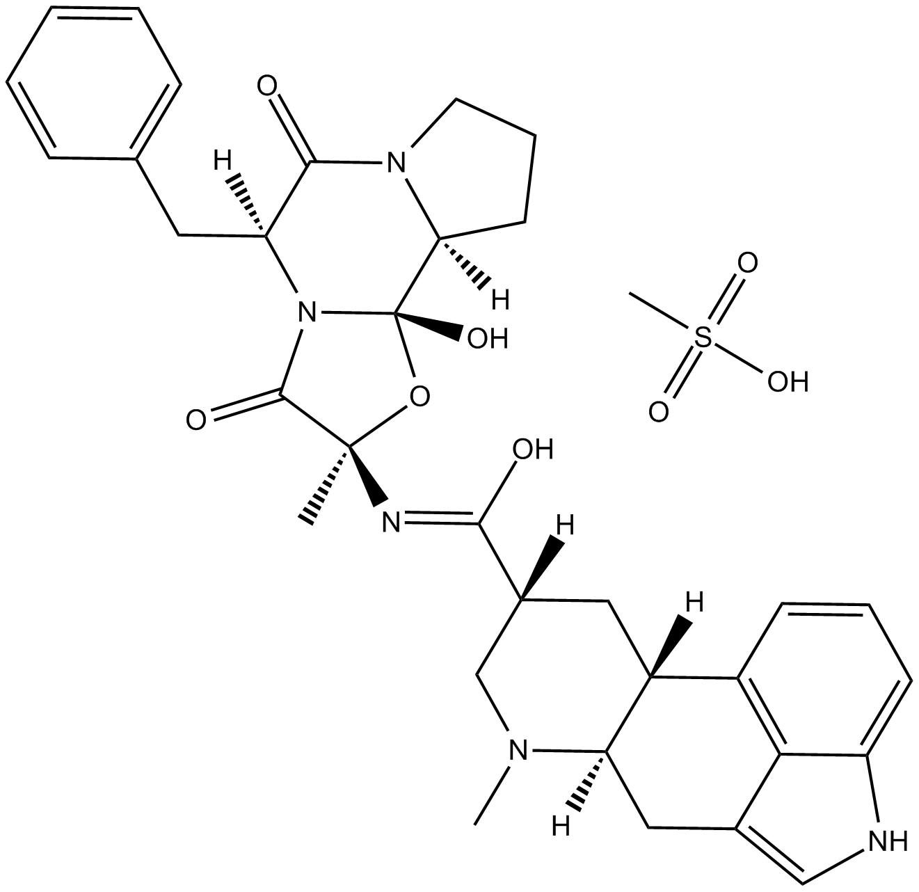 Dihydroergotamine mesylate  Chemical Structure