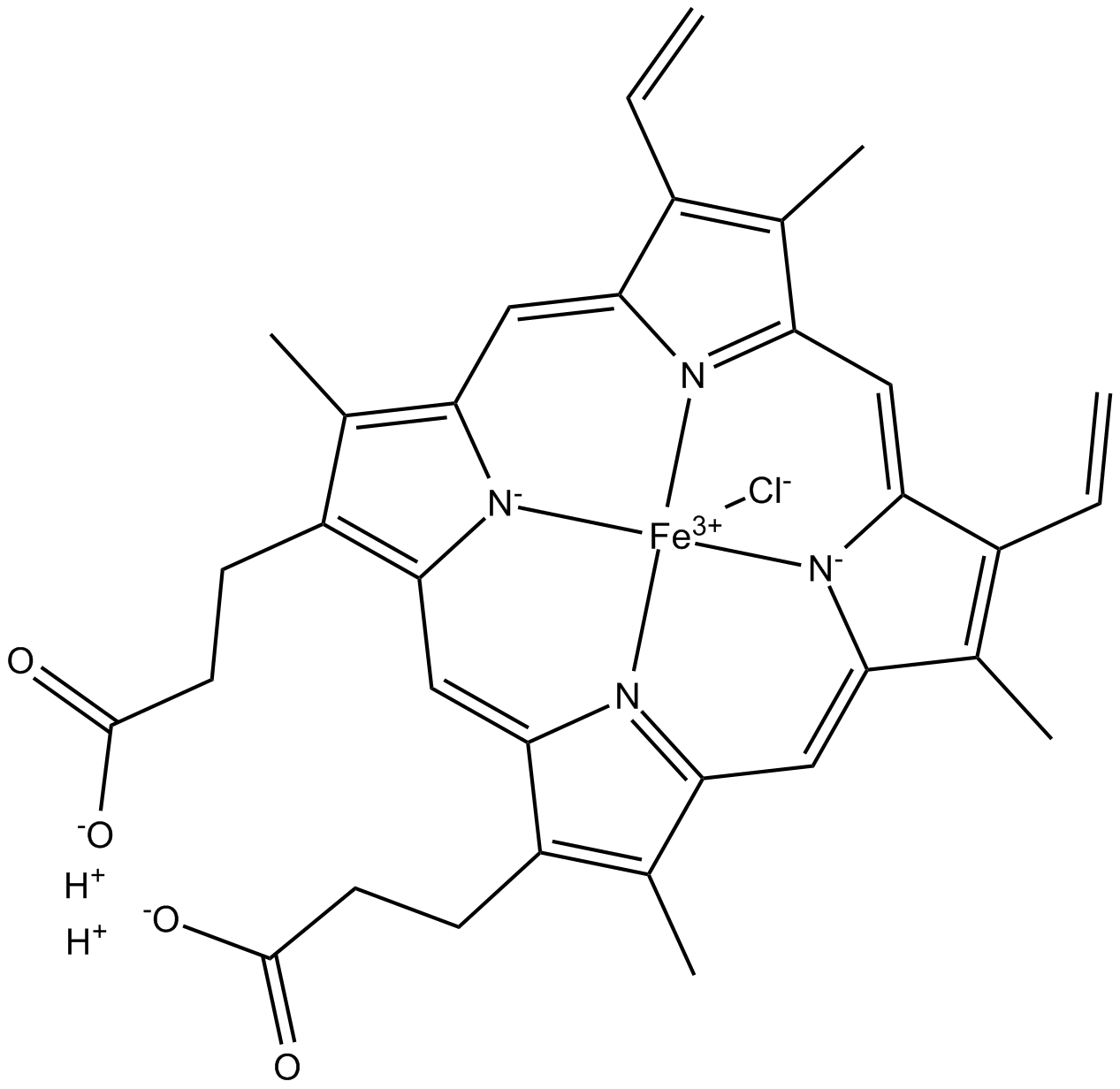 Hemin chloride 化学構造