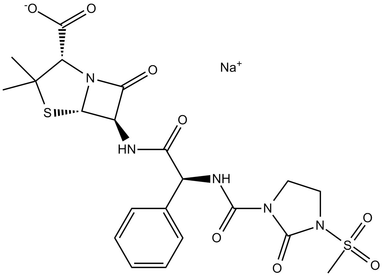Mezlocillin Sodium 化学構造