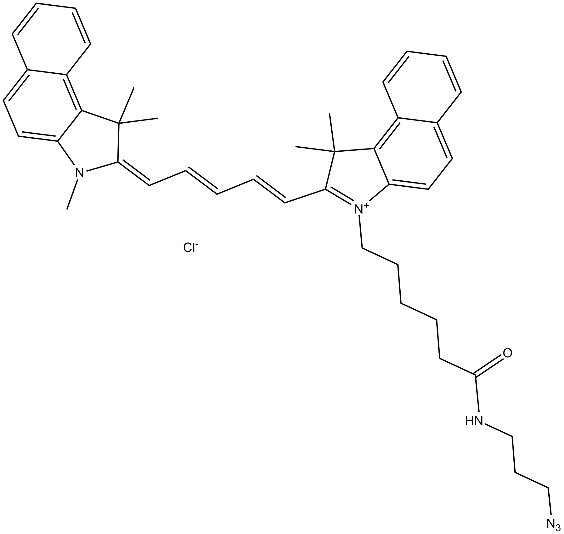 Cy5.5 azide (non-sulfonated) Chemische Struktur