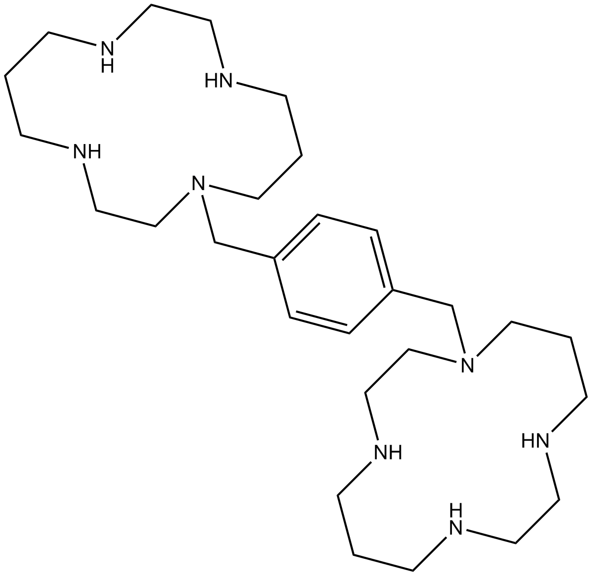Plerixafor (AMD3100) Chemische Struktur