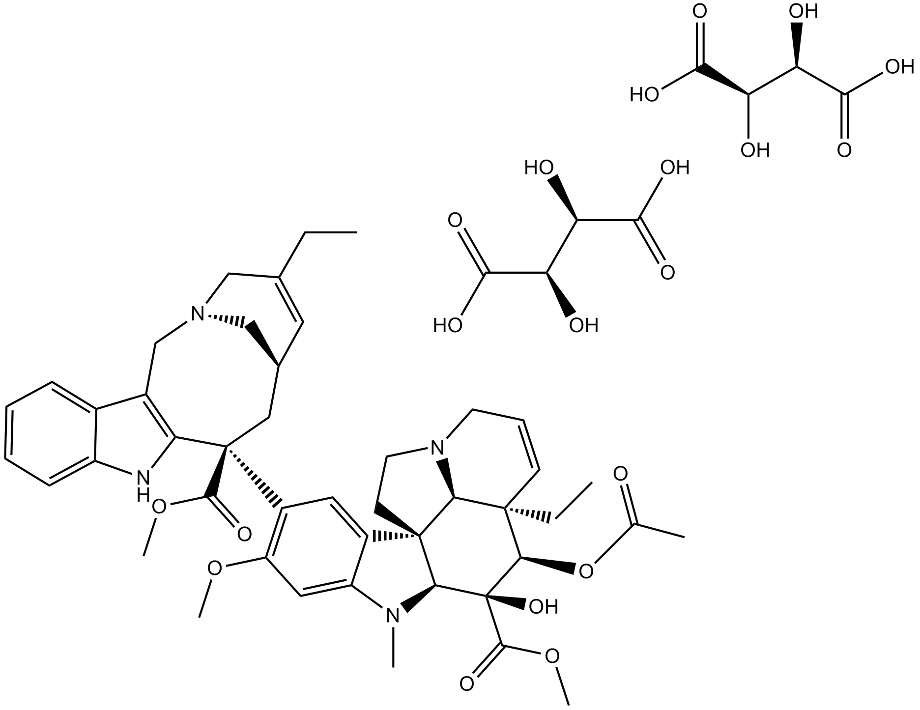 Vinorelbine ditartrate  Chemical Structure