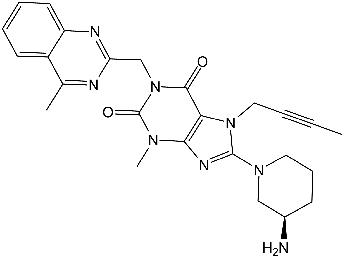 Linagliptin (BI-1356)  Chemical Structure