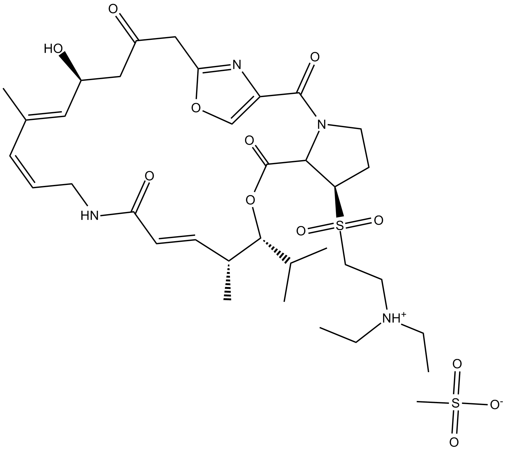 Dalfopristin (mesylate) Chemische Struktur