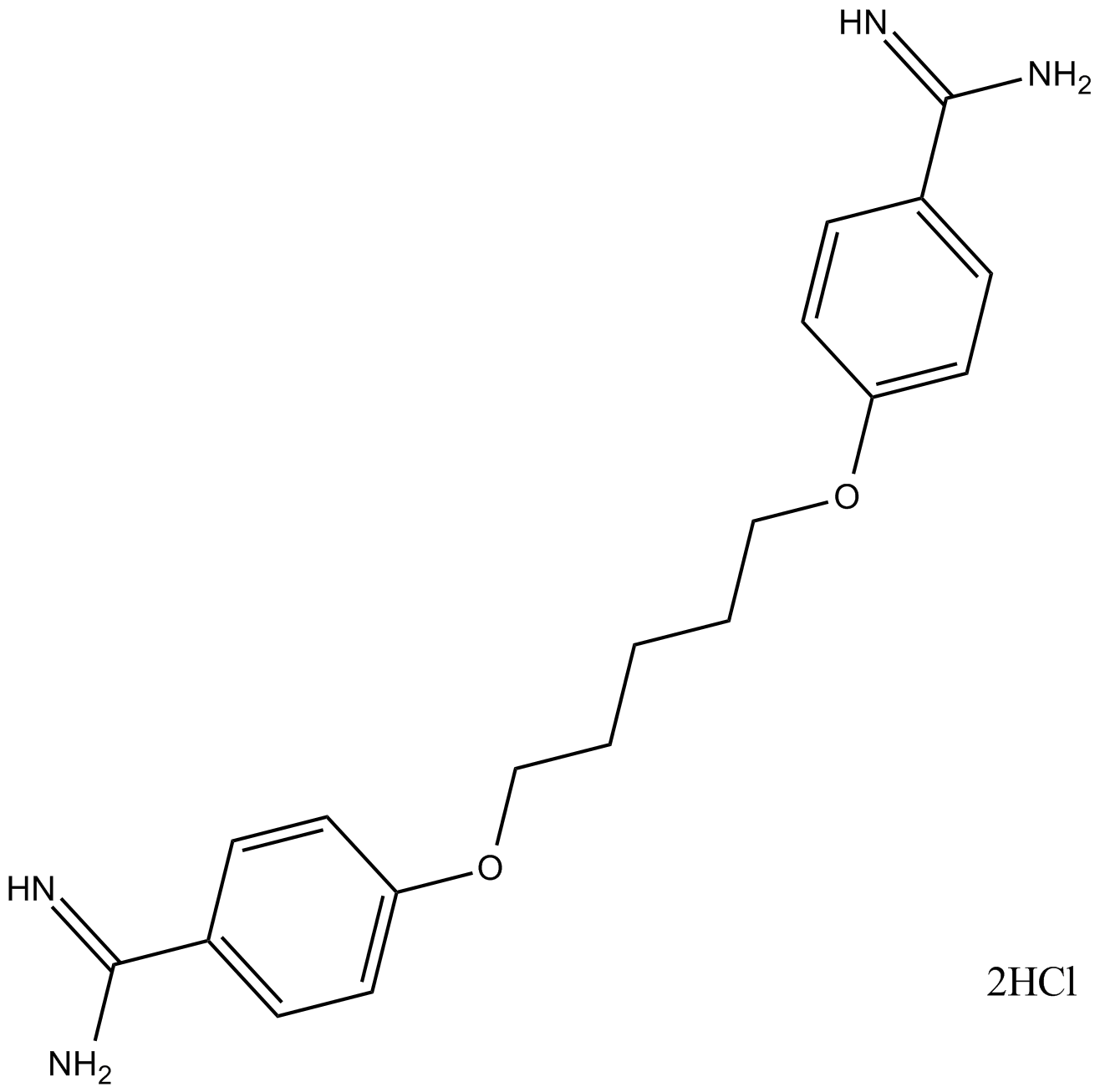Pentamidine dihydrochloride التركيب الكيميائي