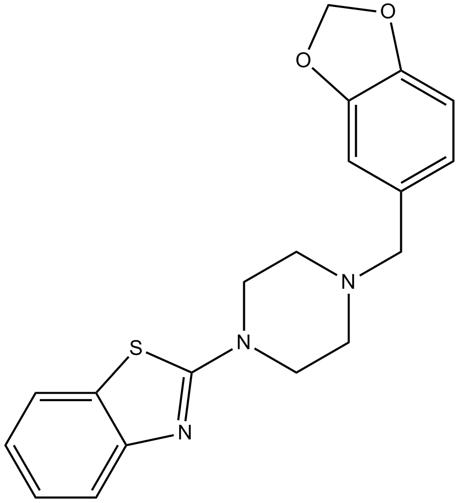 2-[1-(4-Piperonyl)piperazinyl]benzothiazole 化学構造