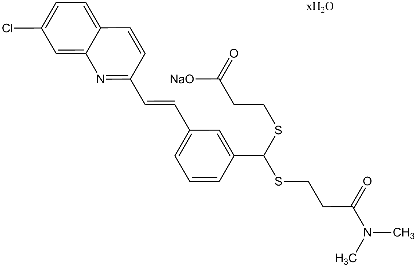 MK-571 sodium salt hydrate 化学構造