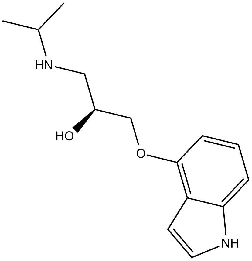 (S)-(-)-Pindolol 化学構造