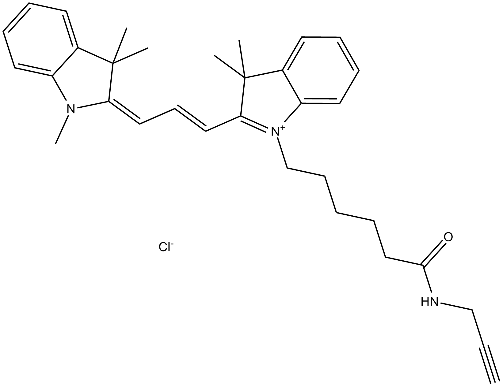Cy3 alkyne (non-sulfonated) 化学構造