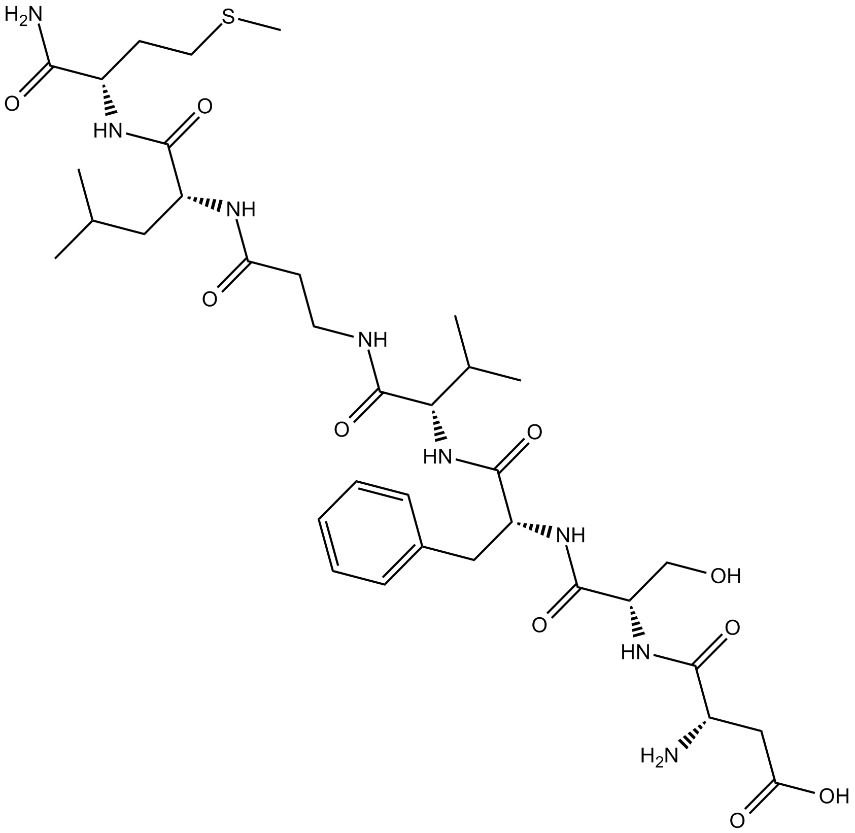 [bAla8]-Neurokinin A(4-10)  Chemical Structure