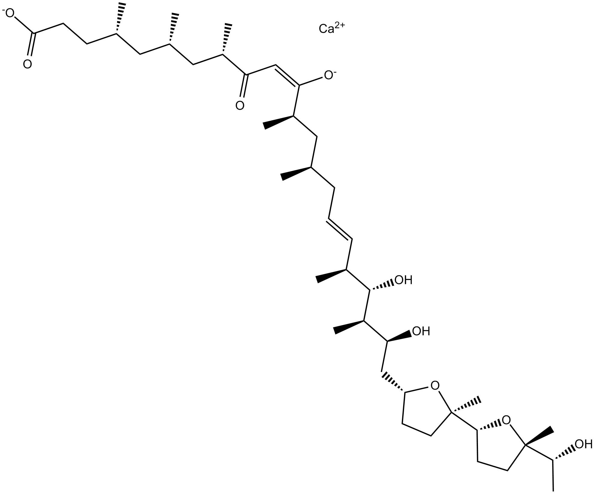 Ionomycin calcium salt 化学構造