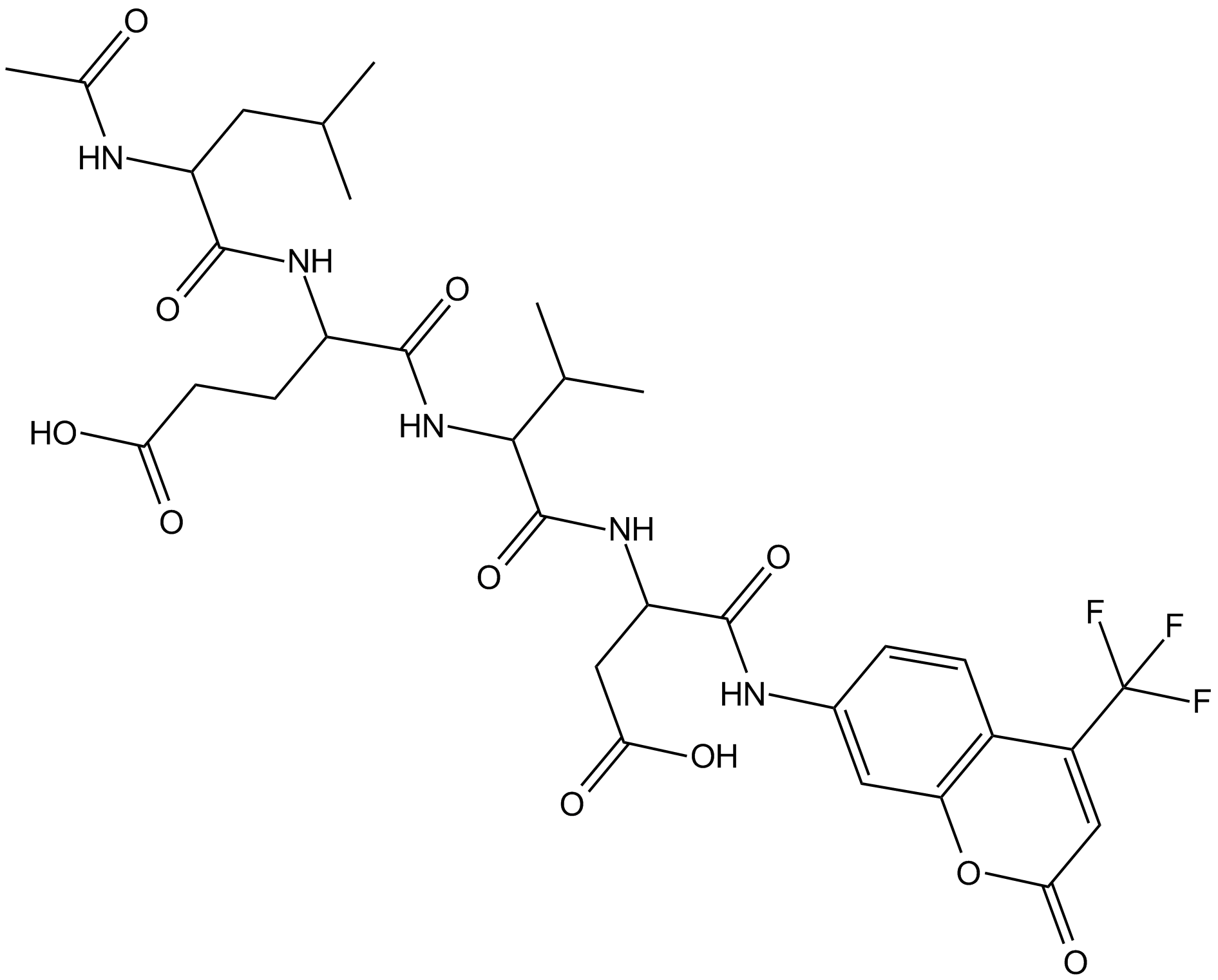 Ac-LEVD-AFC  Chemical Structure