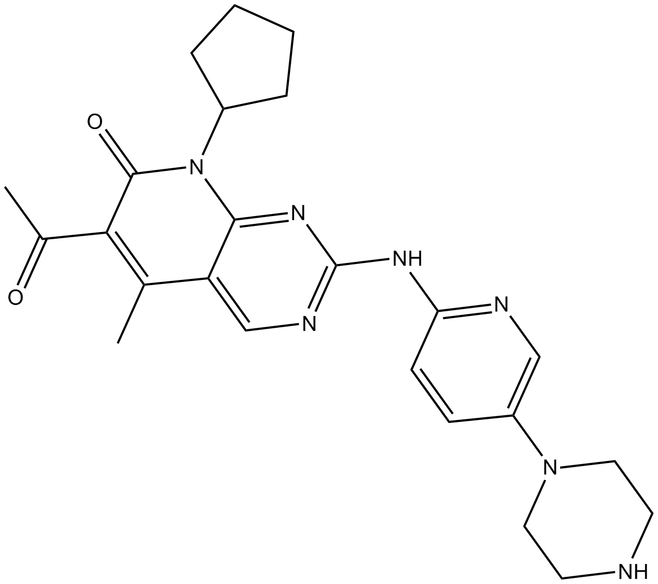 PD 0332991 (Palbociclib)  Chemical Structure