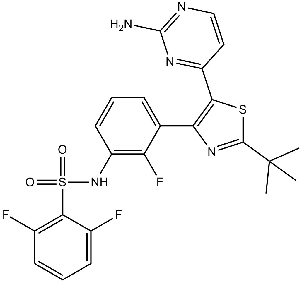 Dabrafenib (GSK2118436) 化学構造