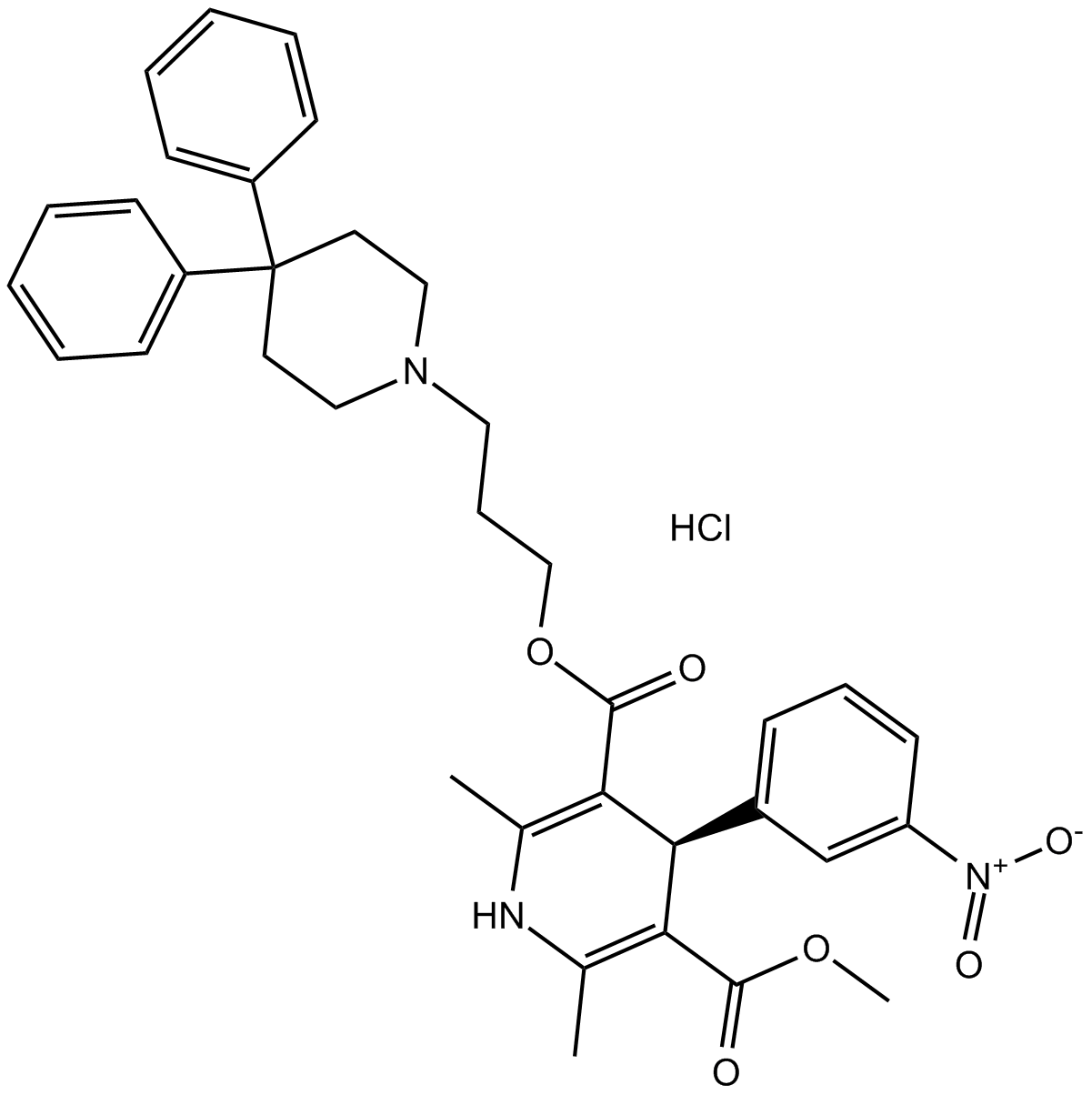 (S)-(+)-Niguldipine hydrochloride  Chemical Structure