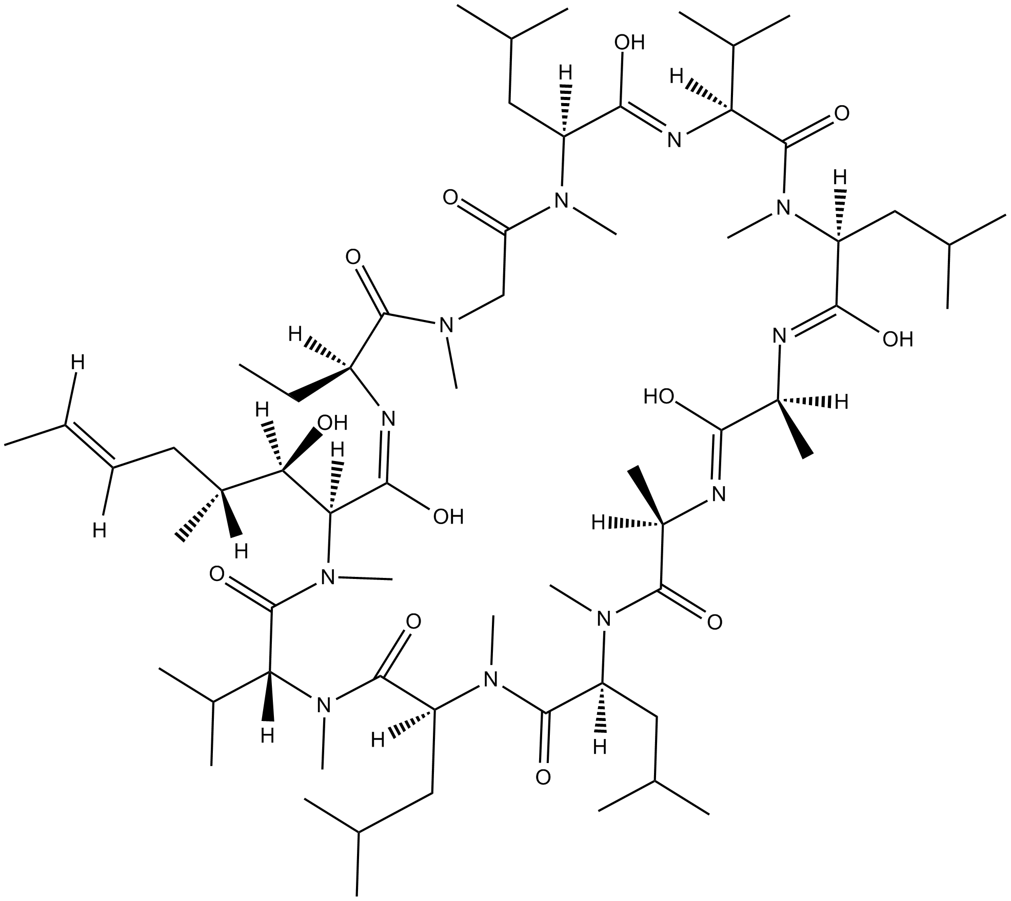 Cyclosporin H  Chemical Structure
