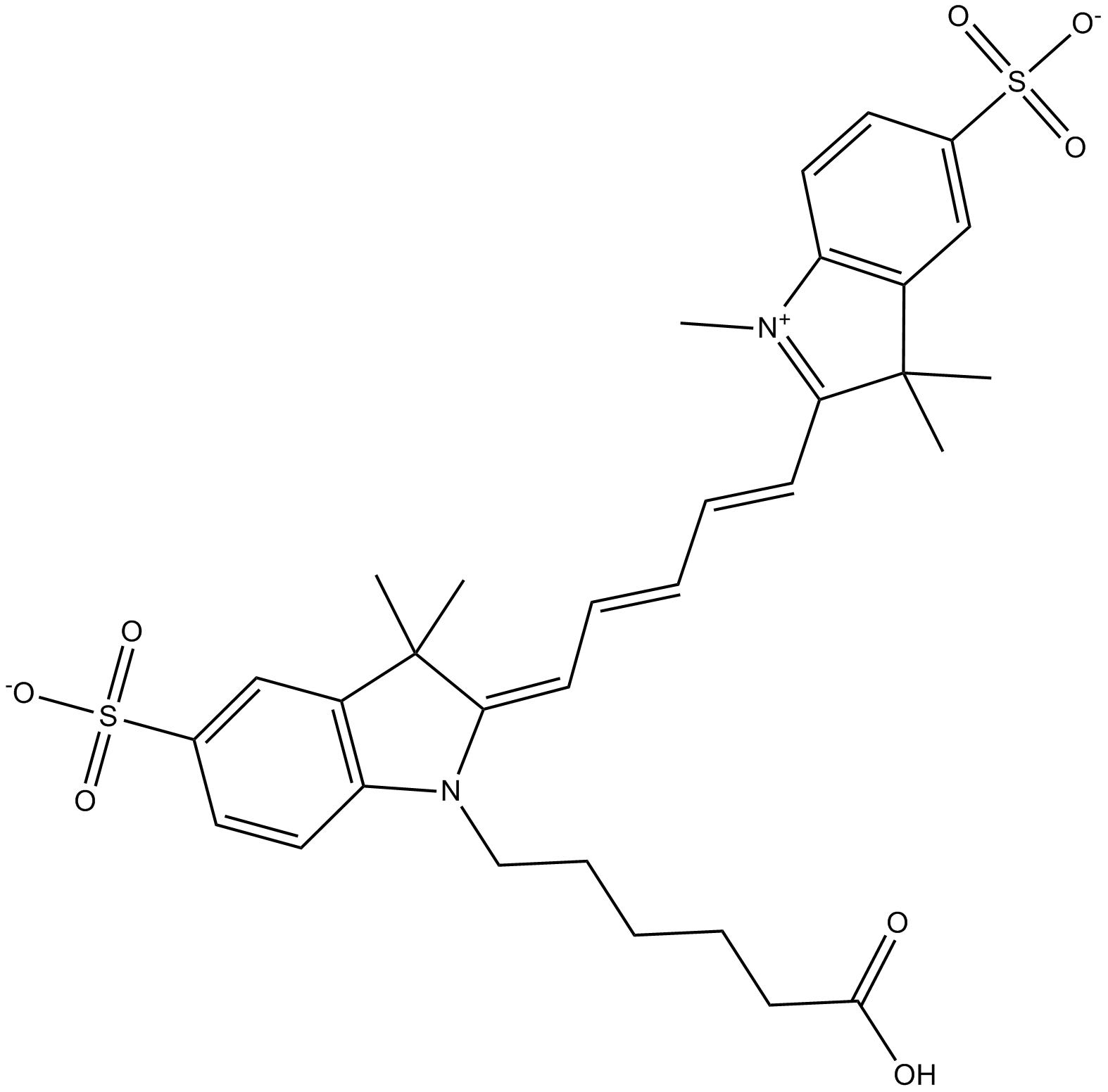 Cy5 carboxylic acid Chemische Struktur