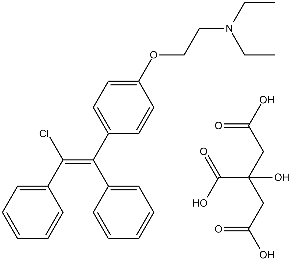 Clomiphene citrate 化学構造