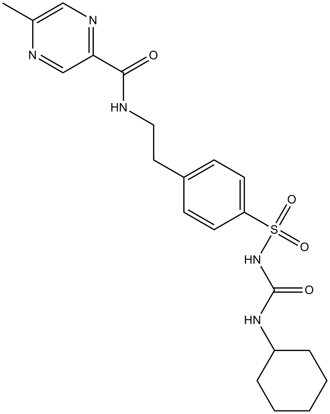 Glipizide 化学構造