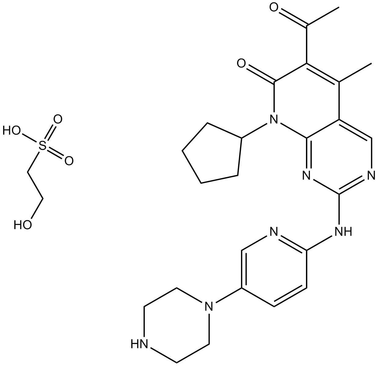 Palbociclib (PD0332991) Isethionate  Chemical Structure