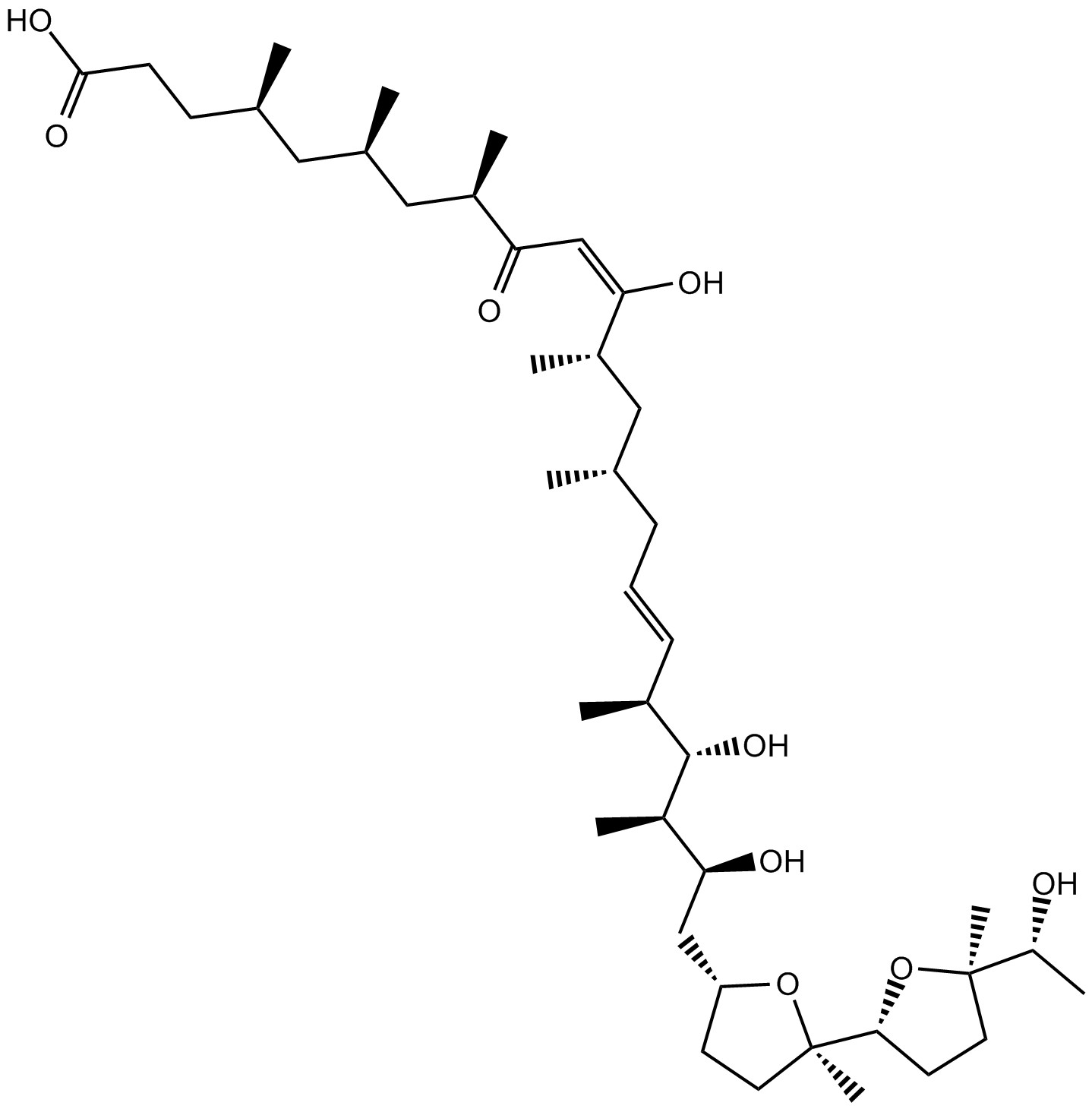 Ionomycin free acid  Chemical Structure