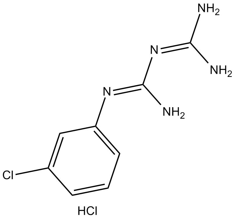 m-Chlorophenylbiguanide hydrochloride 化学構造